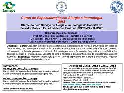 Curso de Especialização em Alergia e Imunologia 2013