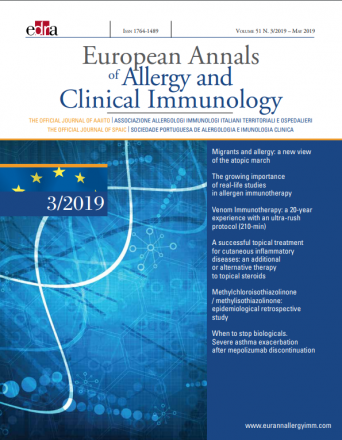 Revista European Annals of Allergy and Clinical Immunology número 03/2019.